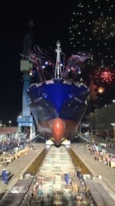 LNG ship launch