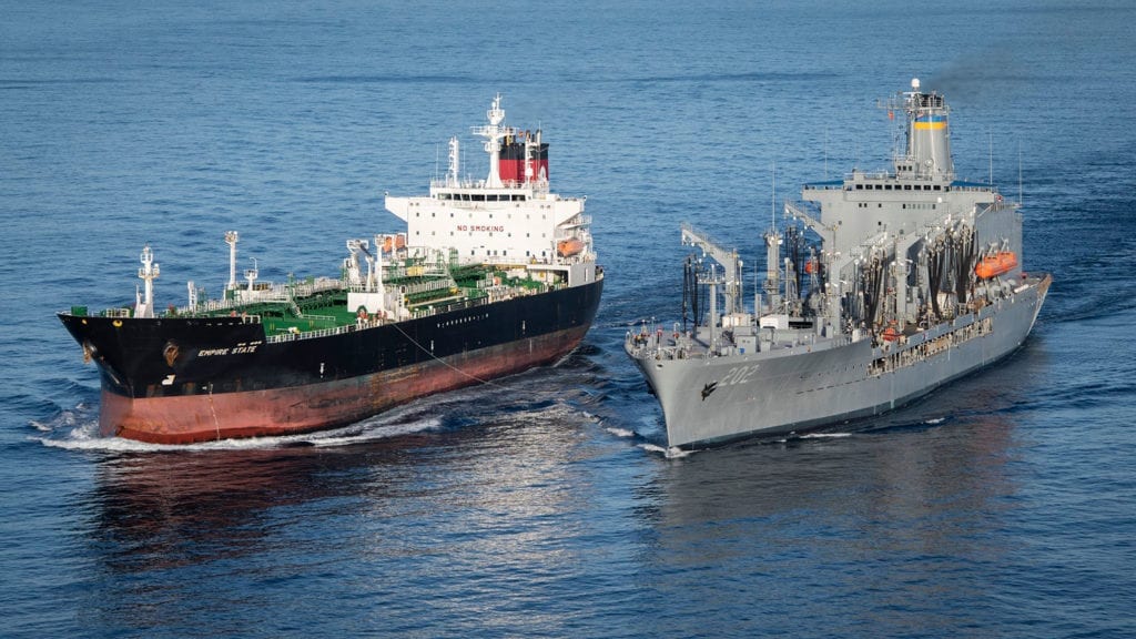 two military vessels