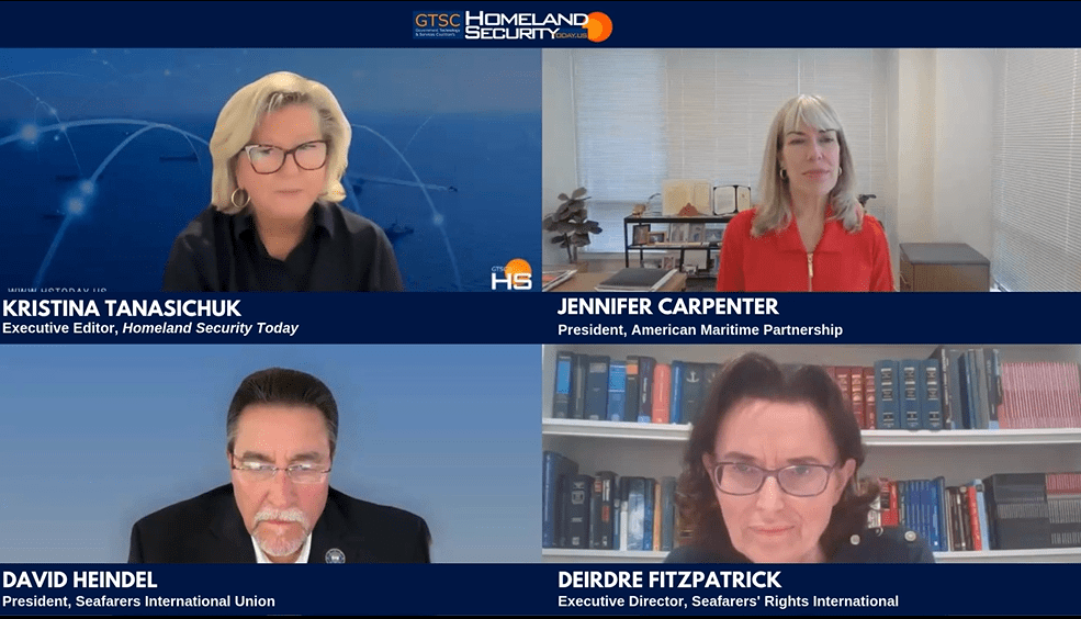 Executive Editor Kristina Tanasichuk speaks with Deirdre Fitzpatrick (SRI), David Heindel (Seafarers International Union), and Jennifer Carpenter (American Maritime Partnership).